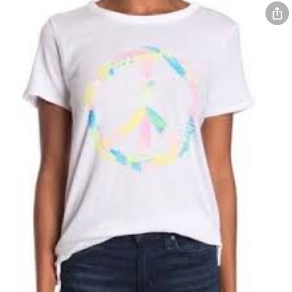 CHASER Peace Sign Graphic Short Sleeves Tee Top